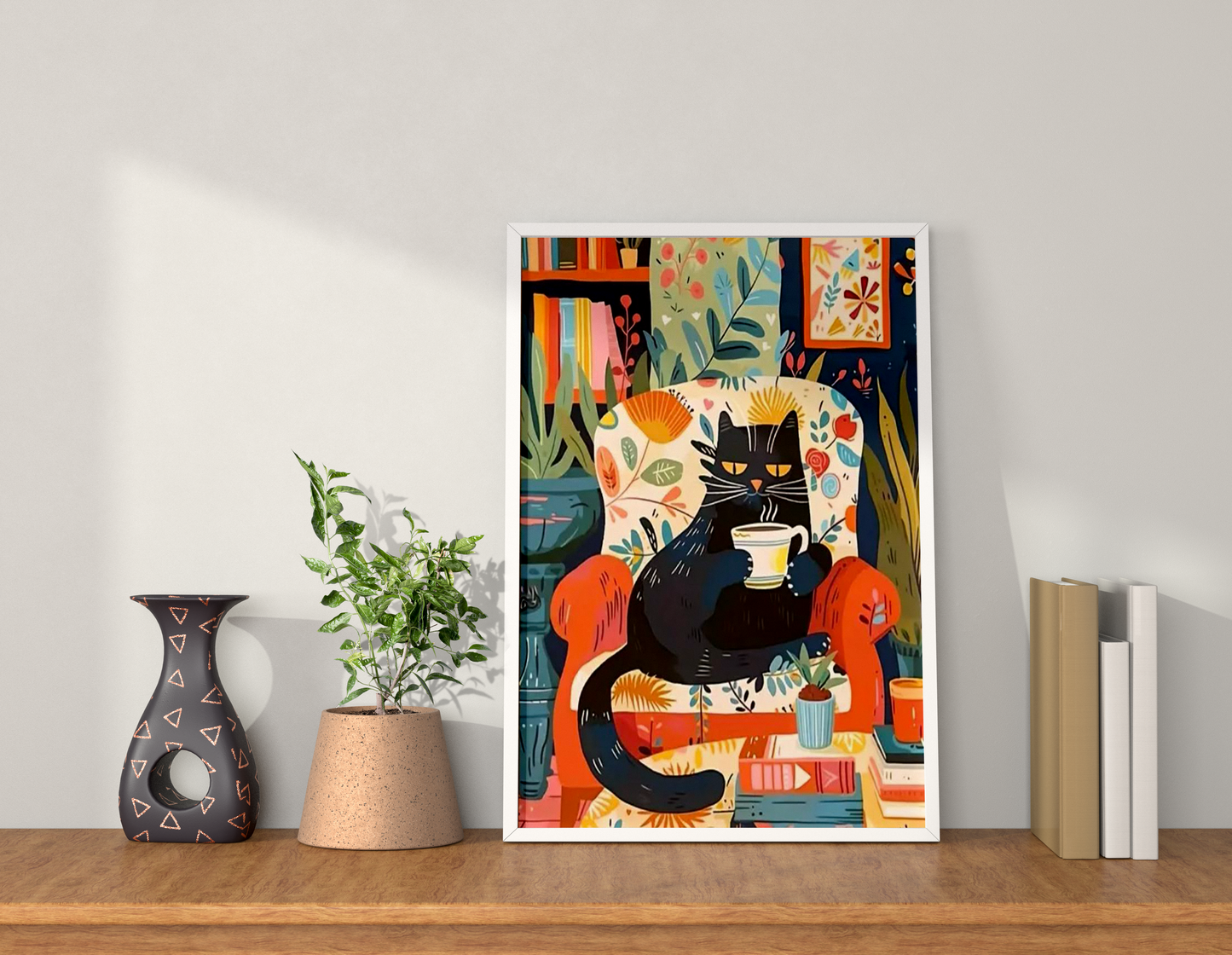 Cat's coffee pleasure