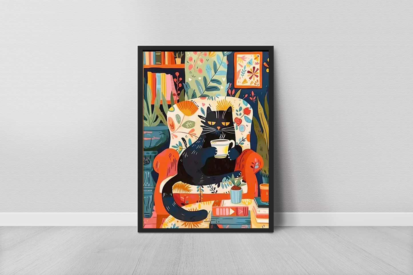 Cat's coffee pleasure