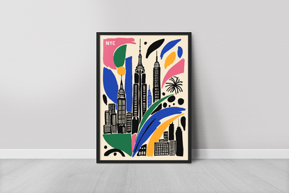 Colorful New York Cityscape