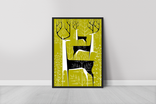 deers with lines