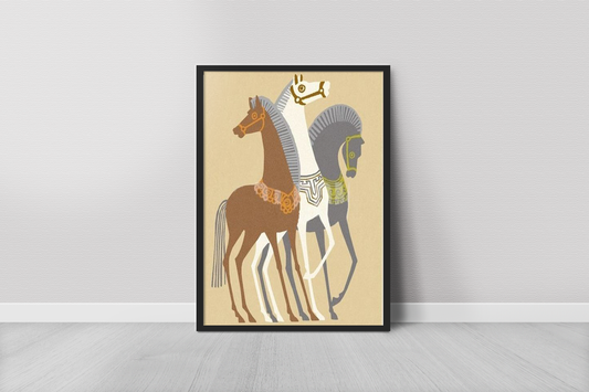 horses with lines
